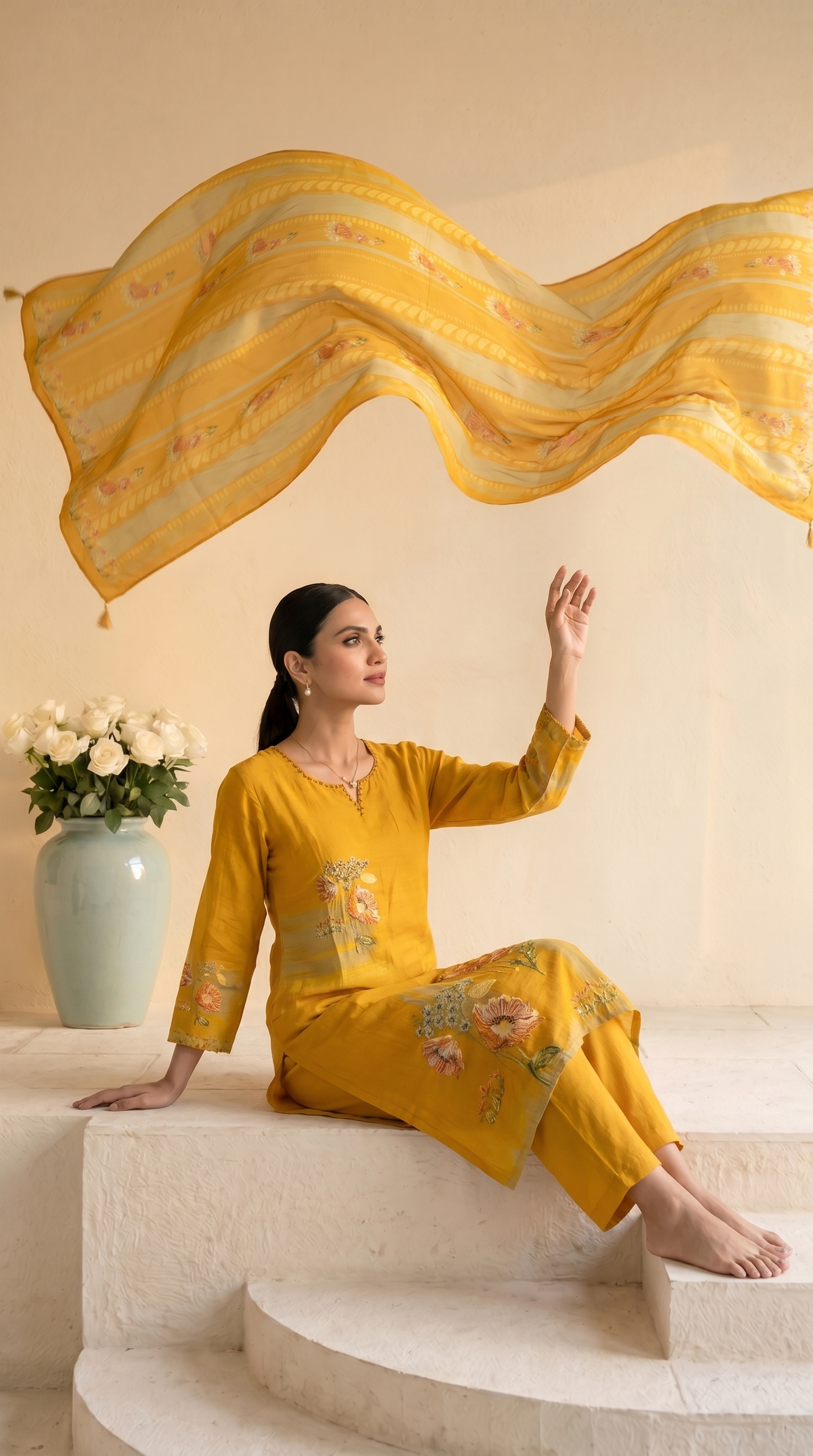 Mustard Yellow Salwar Suit Set