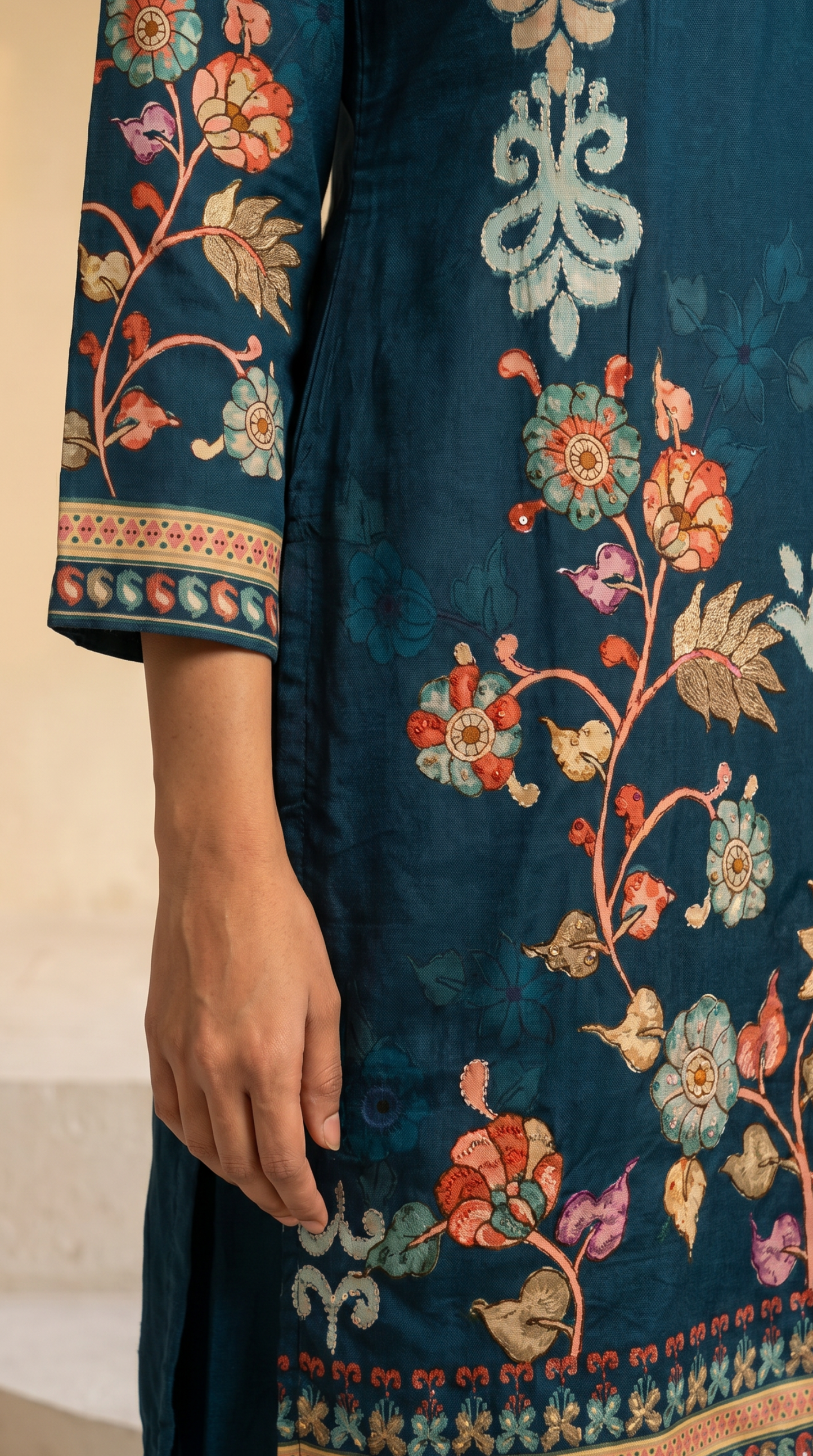 Deep Teal Blue Salwar Suit Set