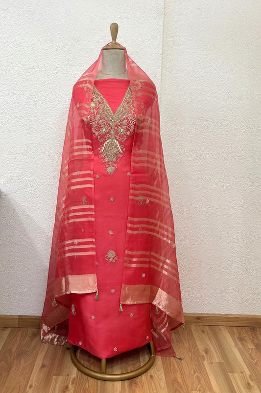 STRAWBERRY ORGANZA SUIT