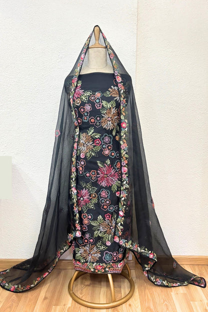 BLACK ORGANZA SUIT SET