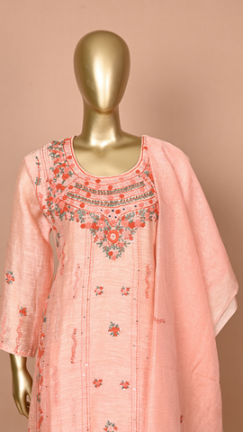 Maya Pale Pink Threadwork Salwar Suit set