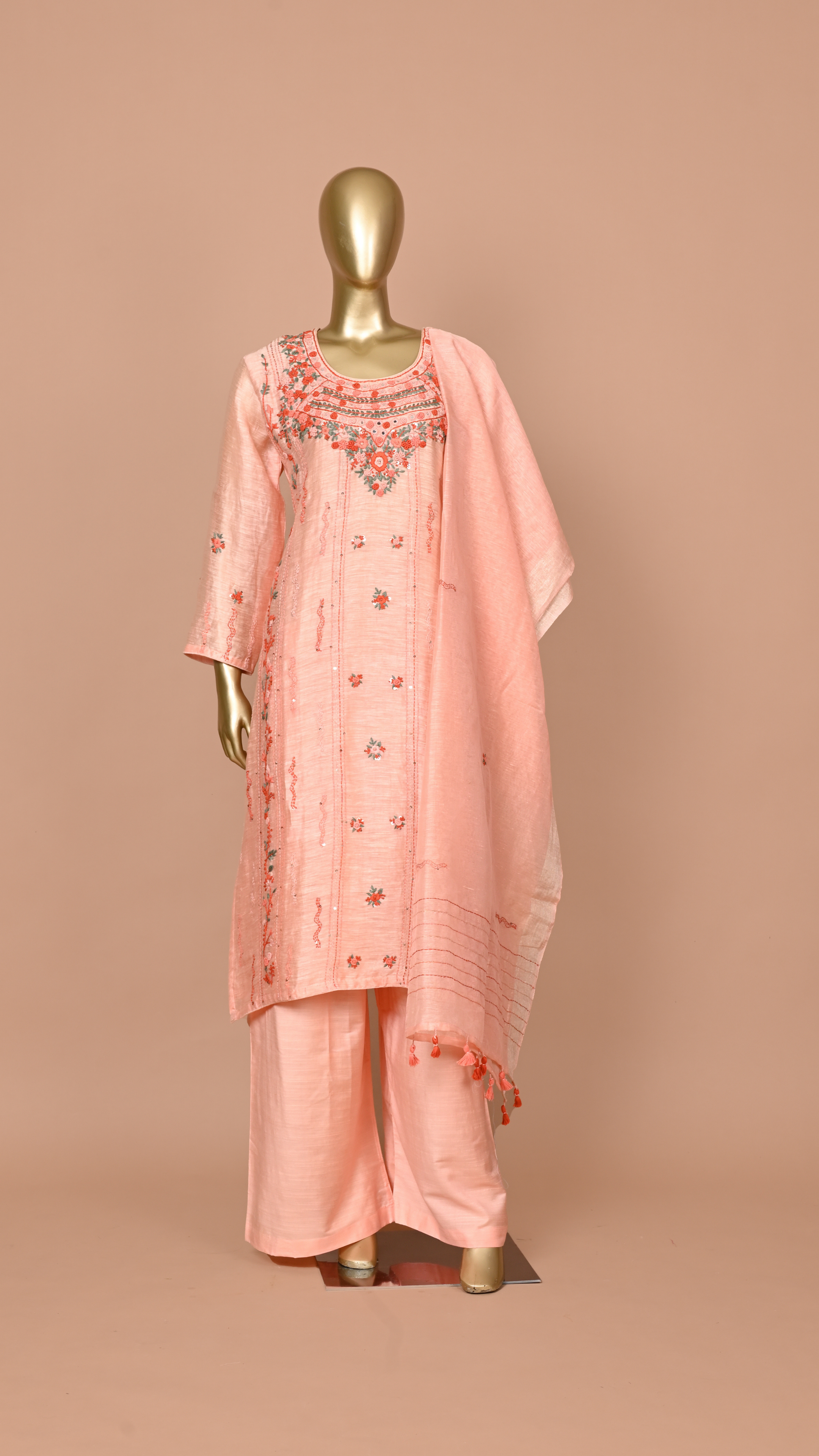 Maya Pale Pink Threadwork Salwar Suit set