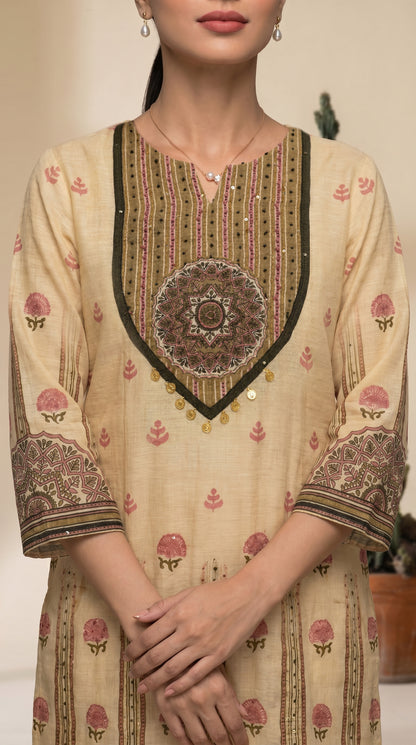 Beige Colour Salwar Kameez Suit