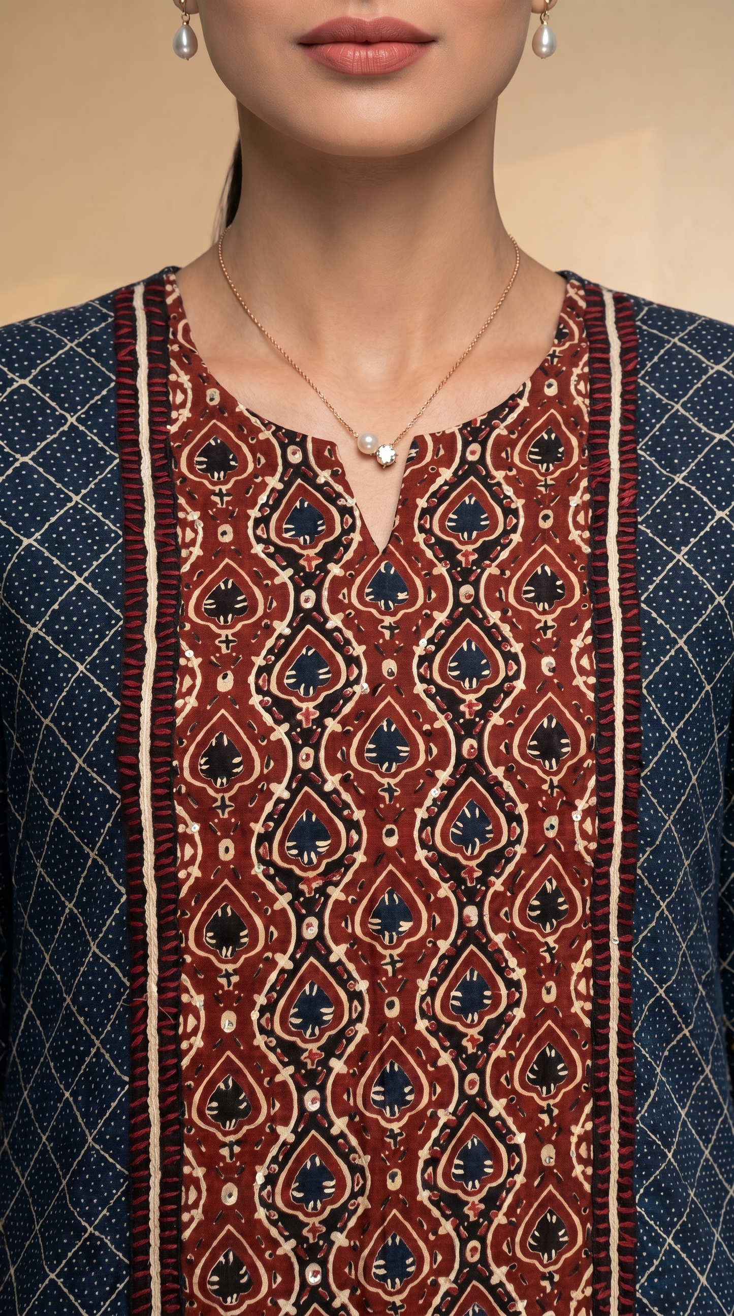 Dark Indigo Blue Salwar Suit Set