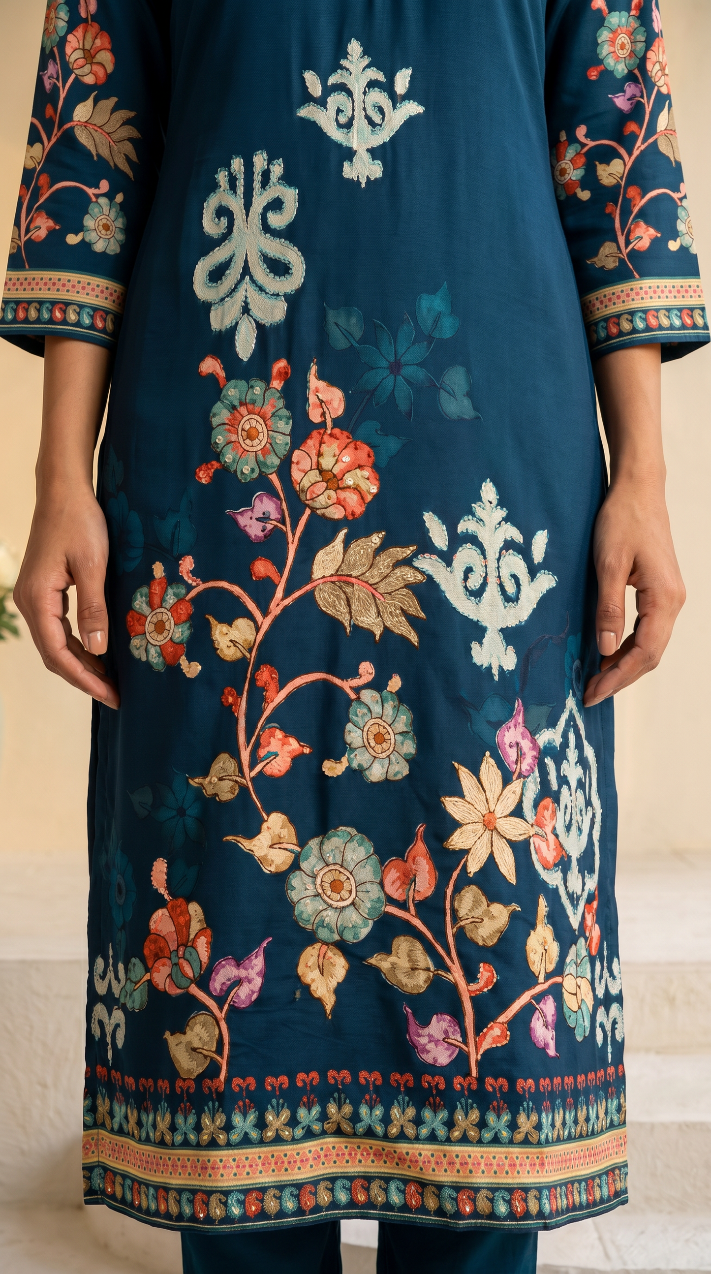 Deep Teal Blue Salwar Suit Set