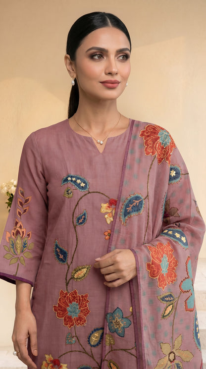 Mauve Colour Salwar Suit Set