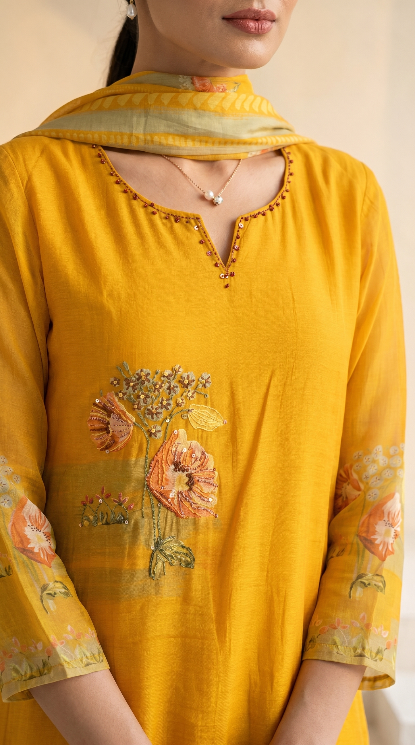 Mustard Yellow Salwar Suit Set
