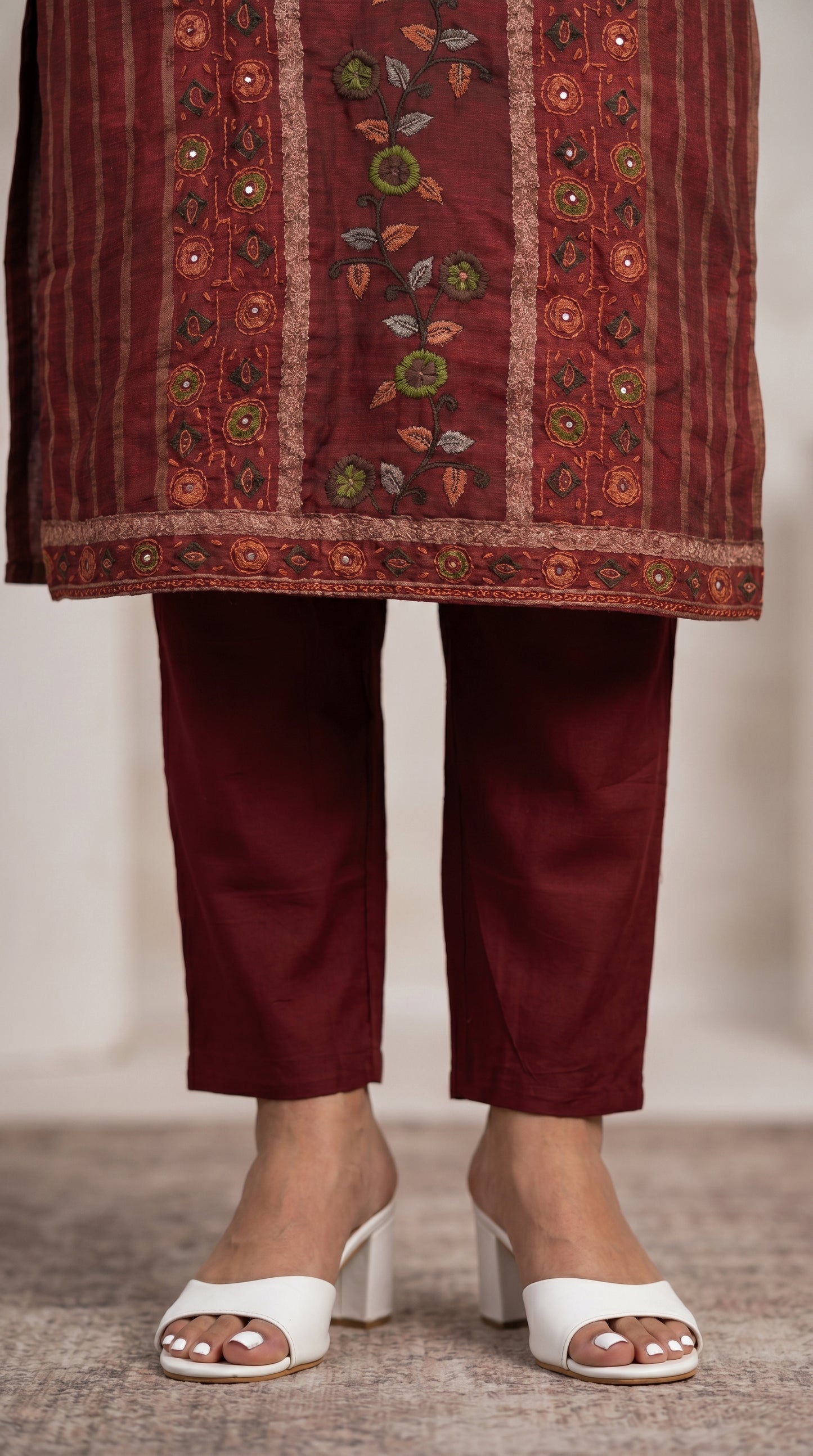 Deep Maroon Salwar Kameez Set