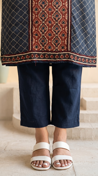Dark Indigo Blue Salwar Suit Set