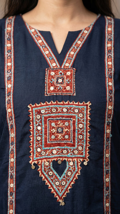 Dark Navy Blue Salwar Suit Set