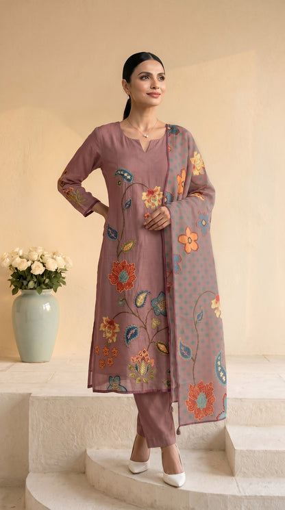 Mauve Colour Salwar Suit Set