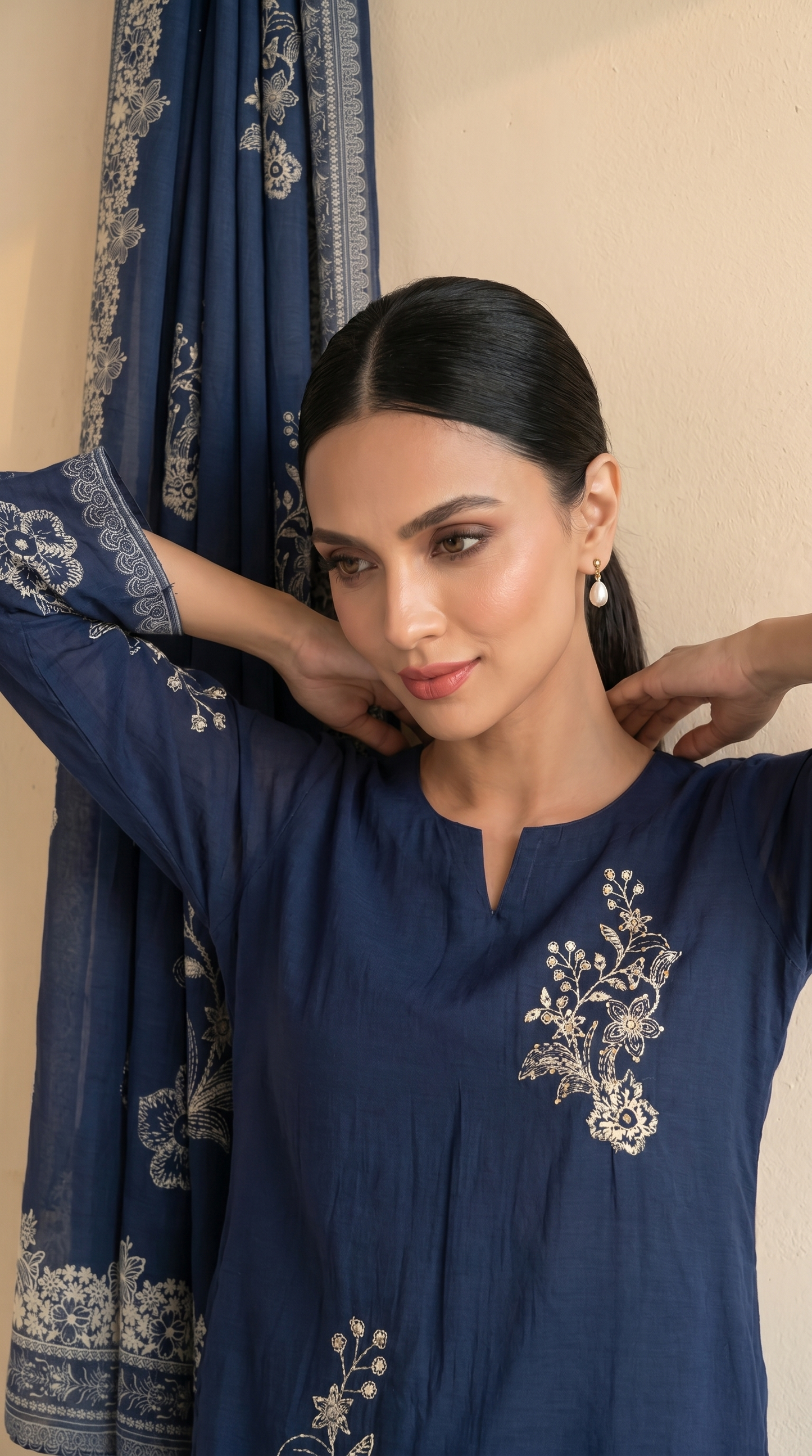Navy Blue Salwar Suit Set