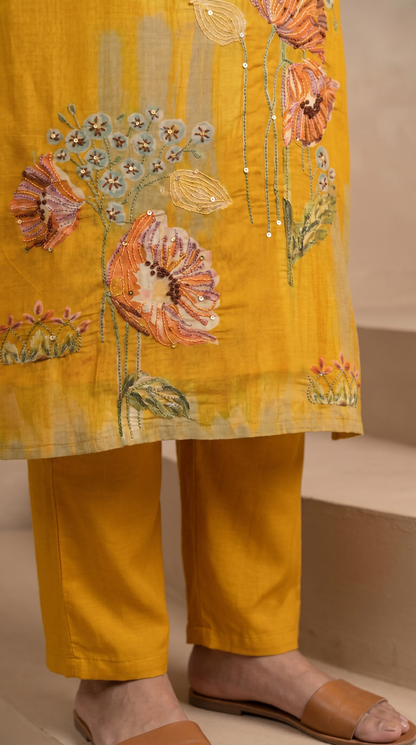 Mustard Yellow Salwar Suit Set