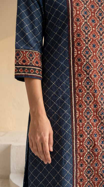 Dark Indigo Blue Salwar Suit Set