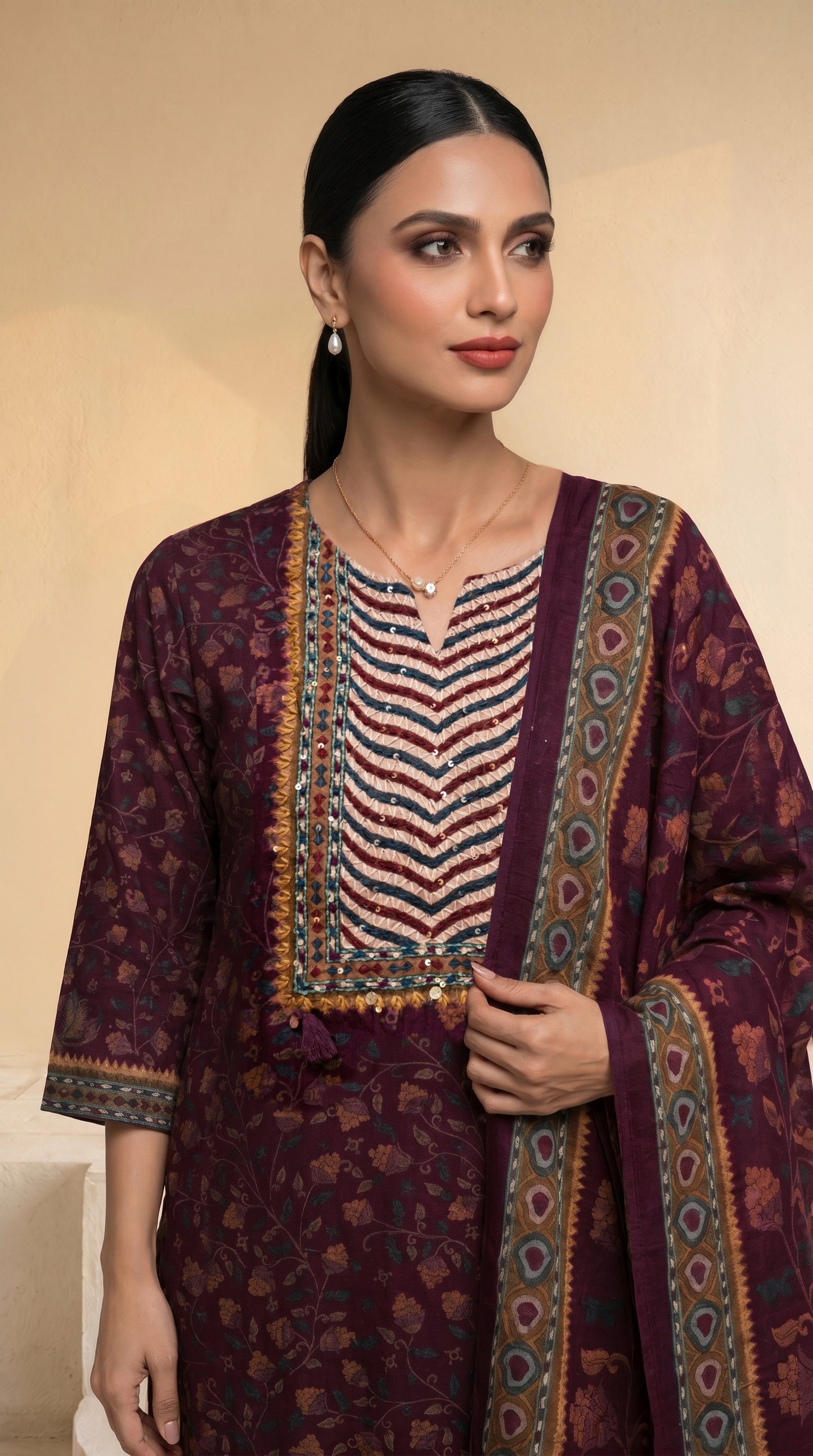 Deep Maroon Salwar Suit Set