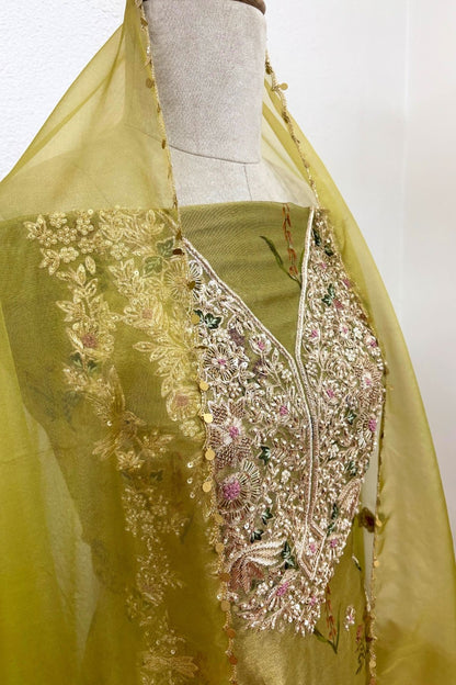 FLORAL PRINTED GRREN CRUSH TISSUE