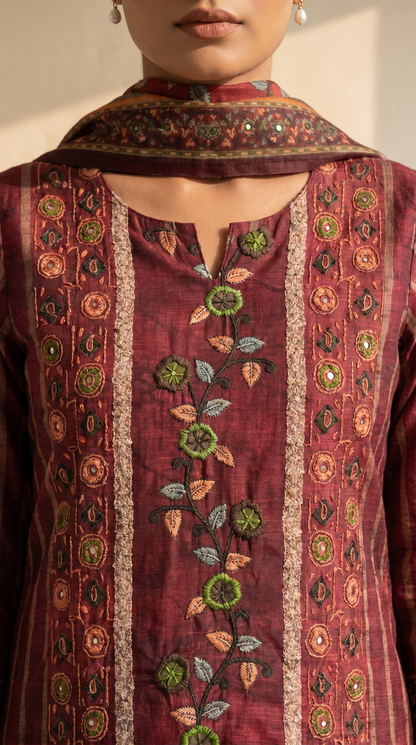 Deep Maroon Salwar Kameez Set