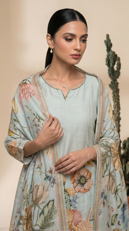 Pastel Mint Green Salwar Suit Set