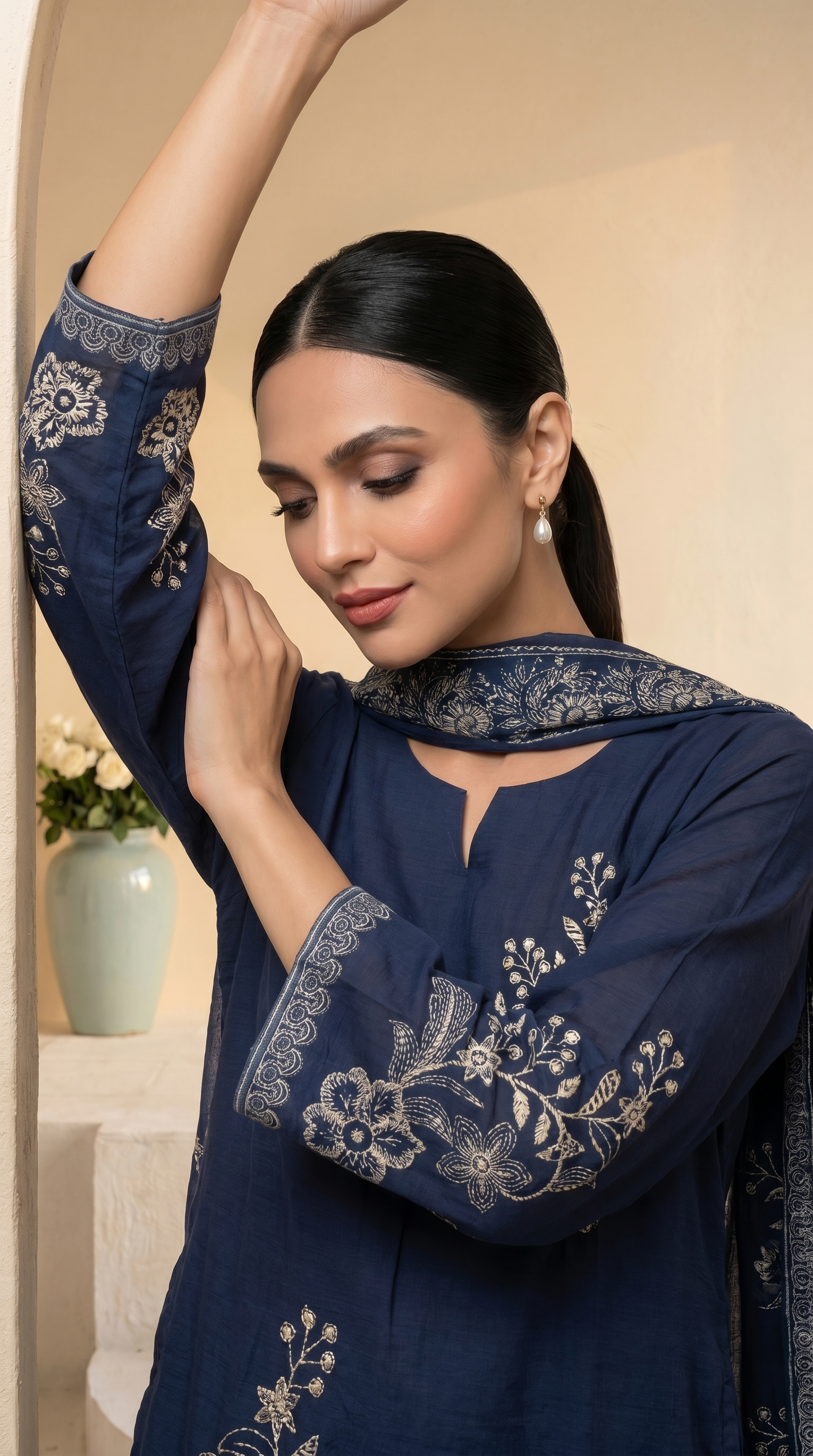 Navy Blue Salwar Suit Set