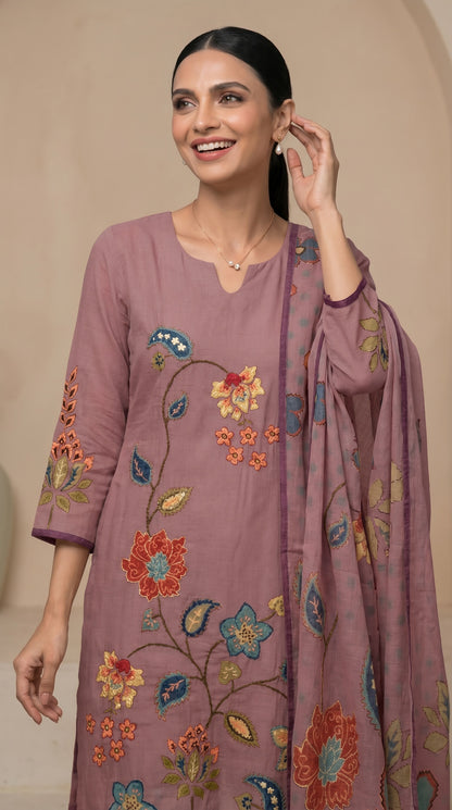 Mauve Colour Salwar Suit Set