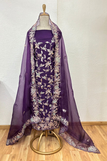 INDIGO ORGANZA SUIT SET