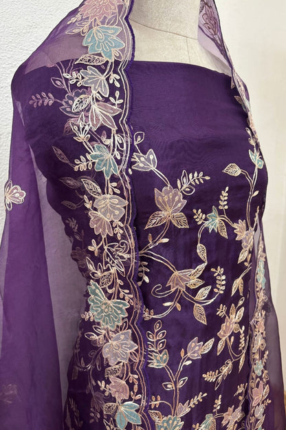 INDIGO ORGANZA SUIT SET