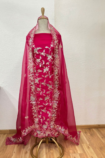 PINK ORGANZA SUIT SET