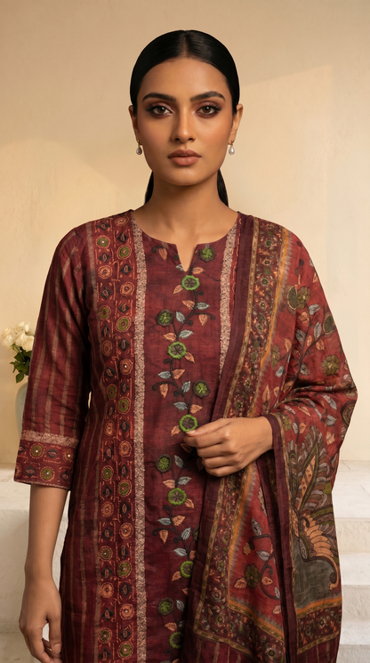 Deep Maroon Salwar Kameez Set