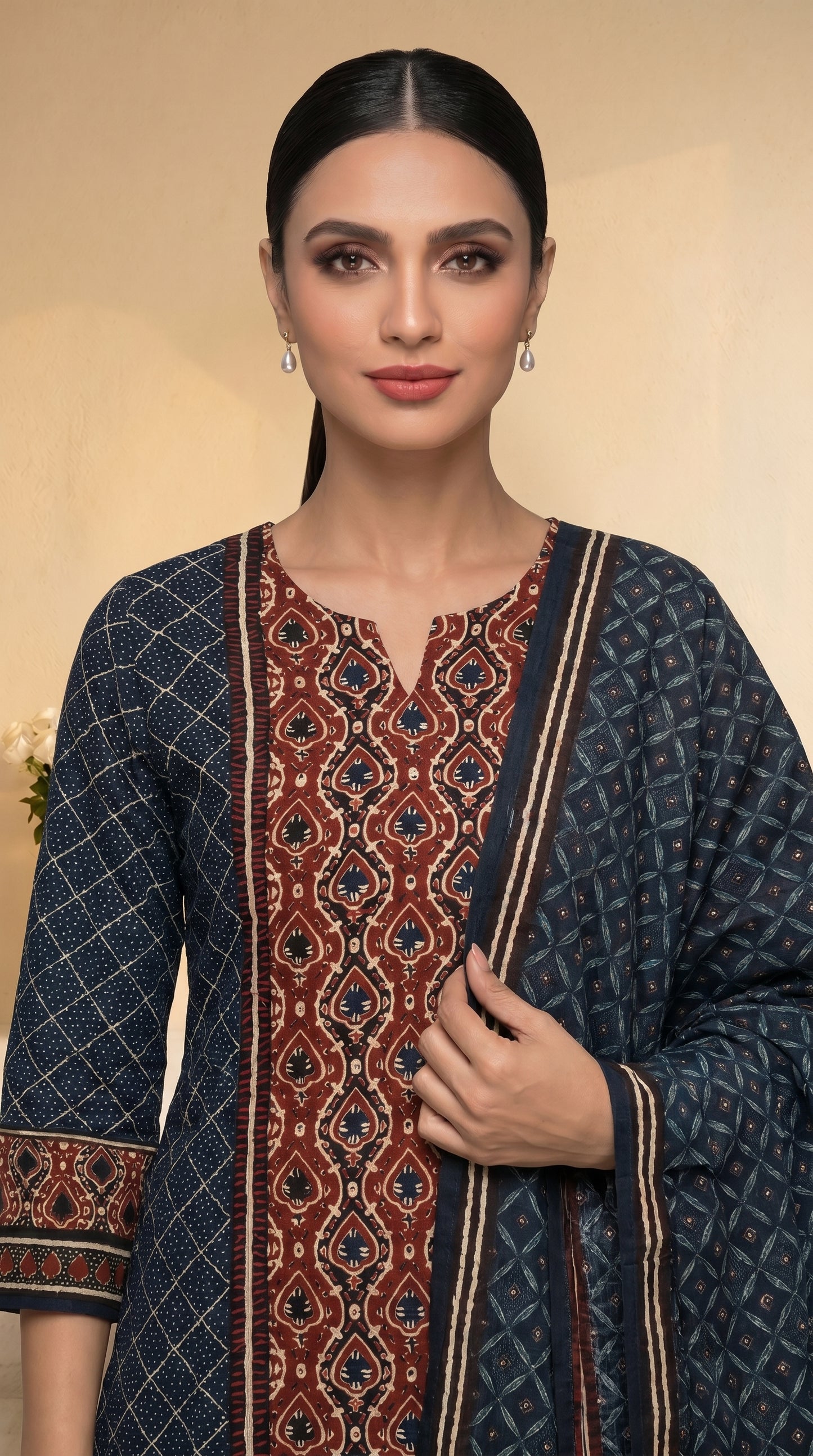 Dark Indigo Blue Salwar Suit Set