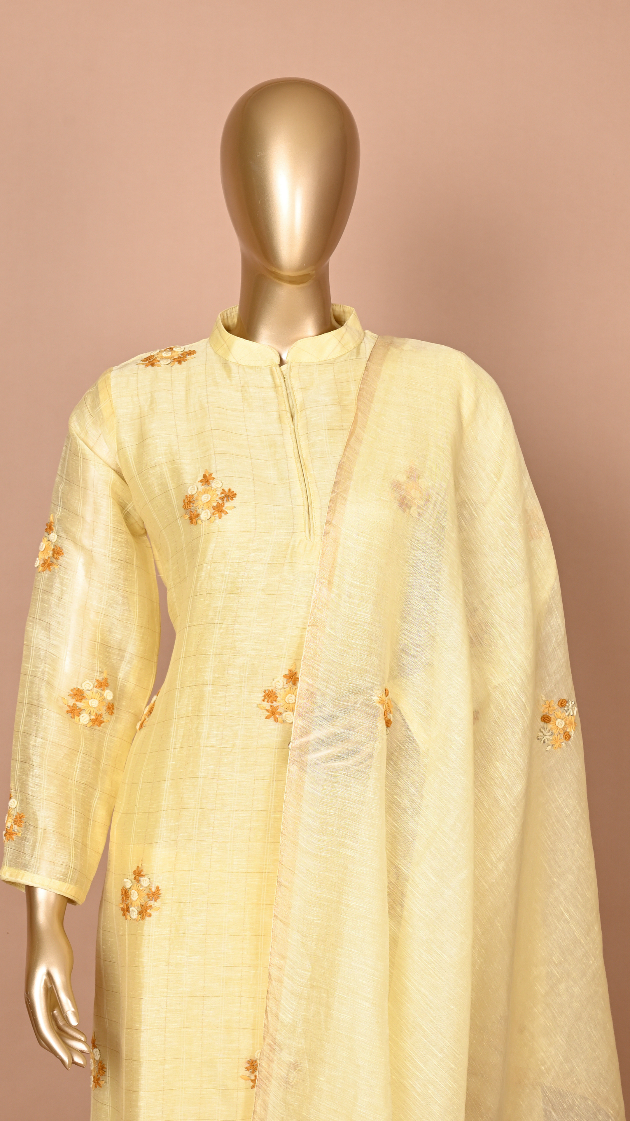Maya Yellow Floral Buti Salwar Suit Set