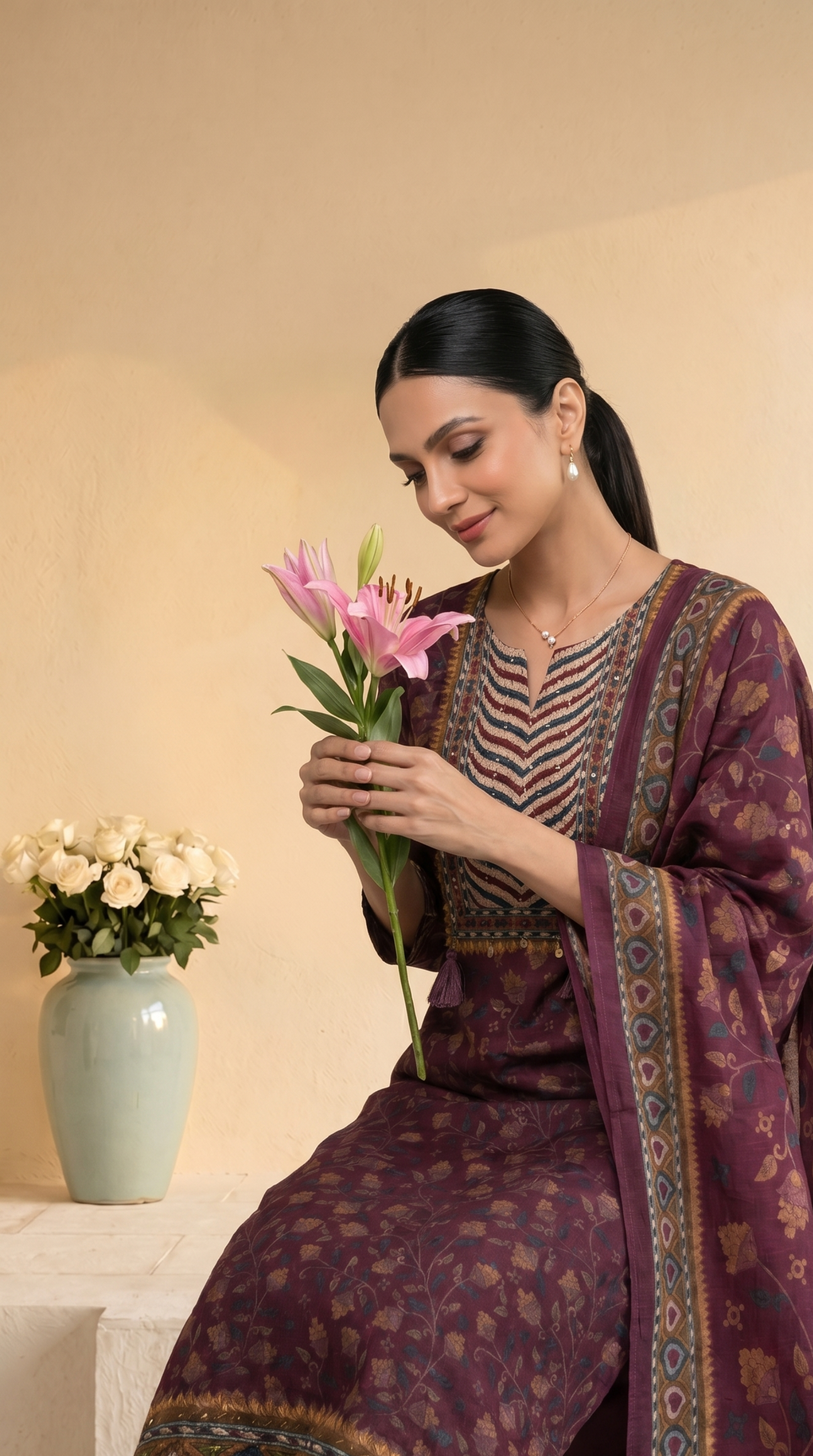 Deep Maroon Salwar Suit Set