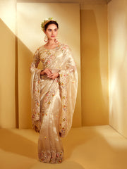 Elinor-Pearl Petals-Chikku Tissue Saree