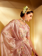 Elinor-Delicate Dreams-Lavender Silver Tissue Saree