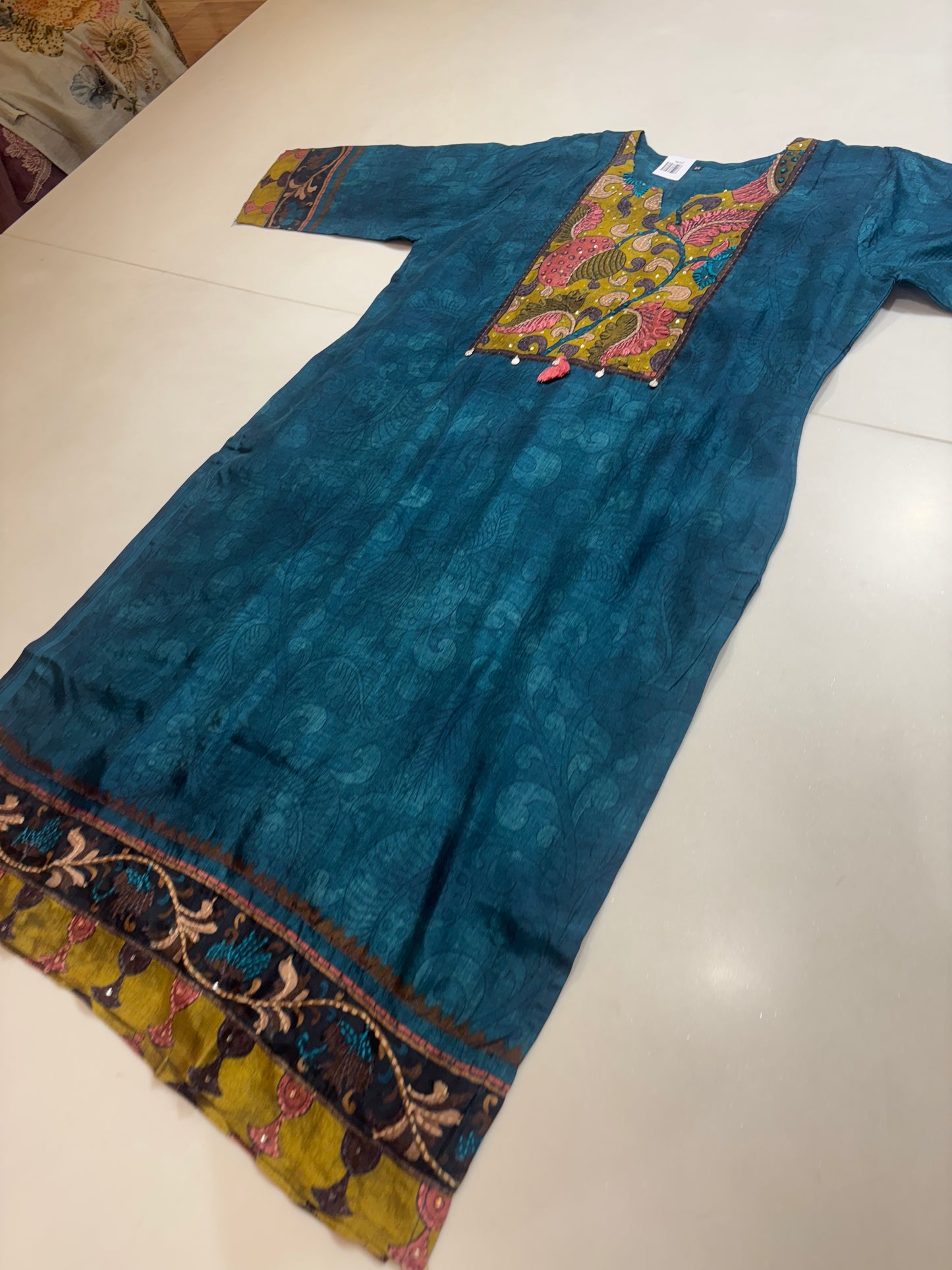 Teal Blue Printed Salwar Suit set