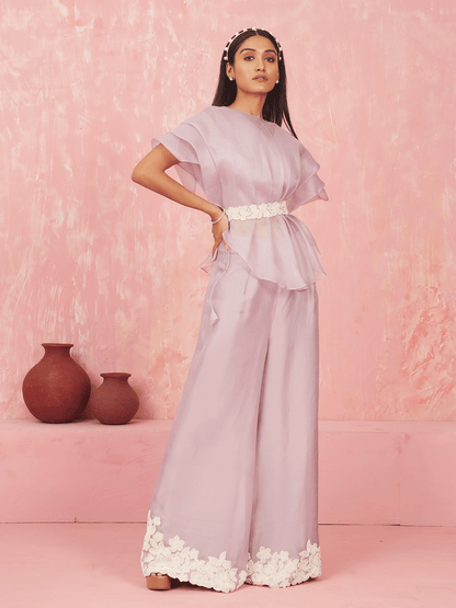 Lavender Organza Co-ord Set