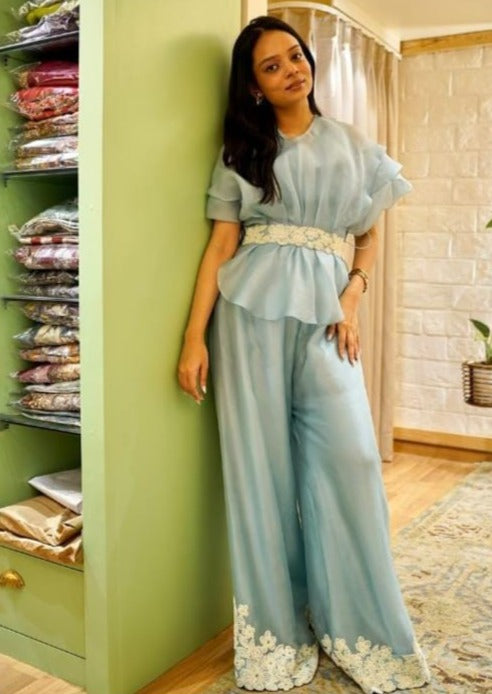 Lavender Organza Co-ord Set