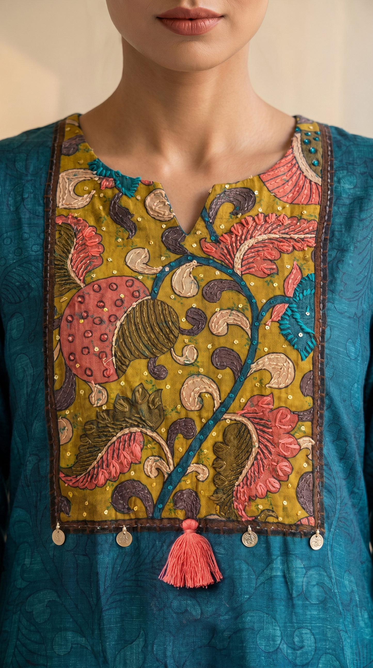 Teal Blue Printed Salwar Suit set