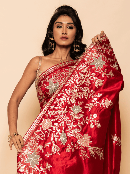 Navya Red Silk Saree