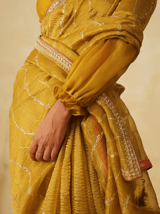 Yellow Tissue Saree