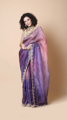 Aisha 4D Combination Saree with Intricate Cutdana Border