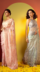Ethereal Ensemble Duo - Blush Pink Sequin work Saree