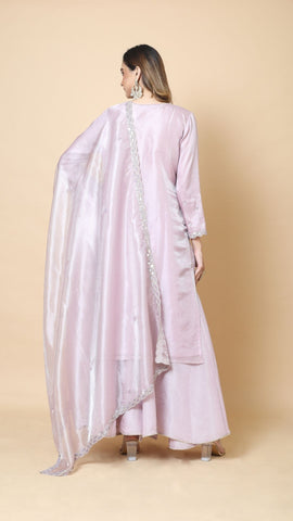 Aisha Light Pink Sequins Suit
