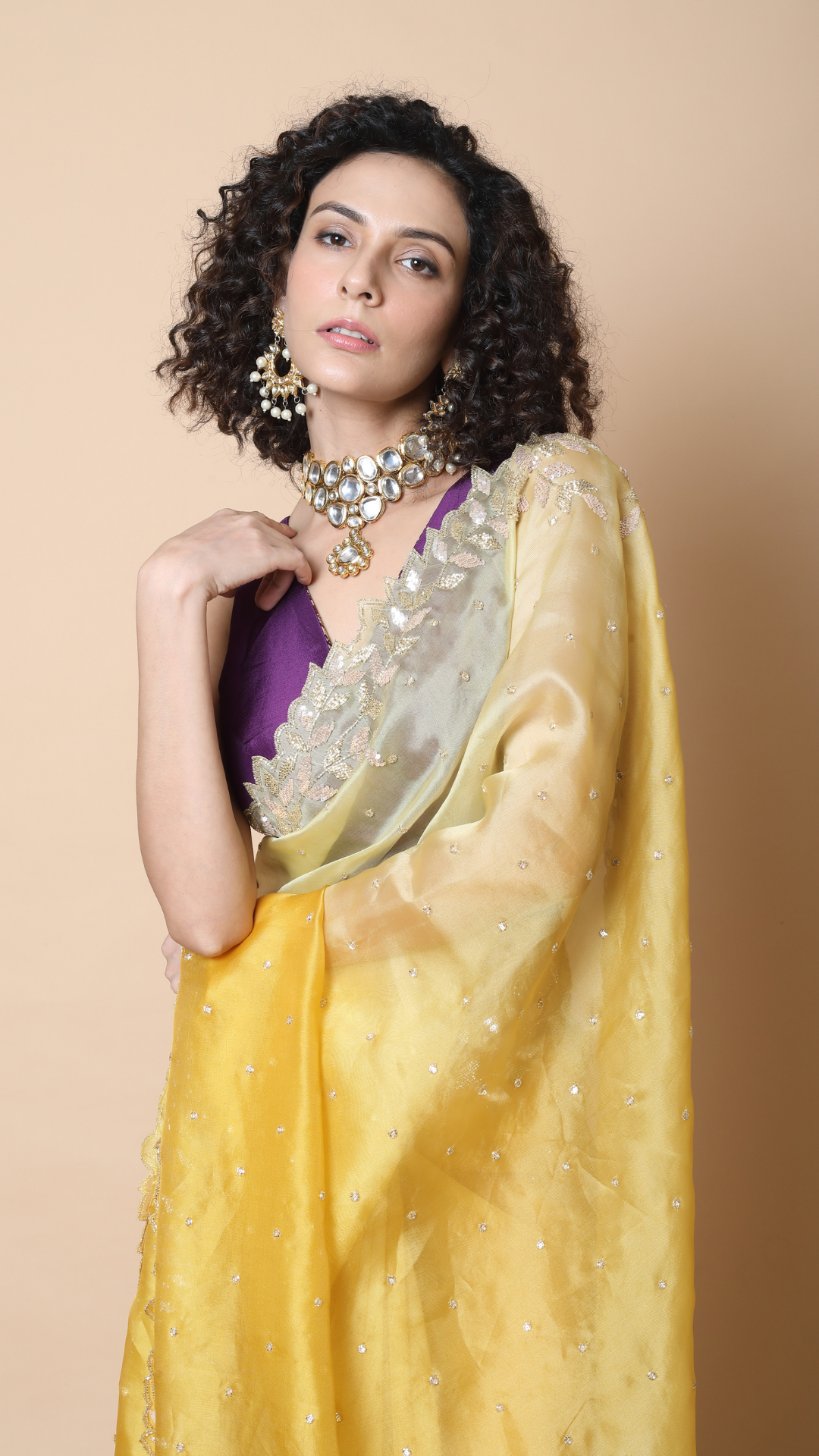 Aisha 4D Designer Saree with Intricate Cutdana Border