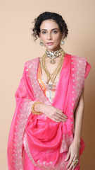 Aisha Sorbet Pink Intricate Embroidered Saree