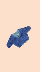 Leheriya Edit - Moroccan Blue Silver Tissue Saree with Chikankari Semi Stitched Blouse